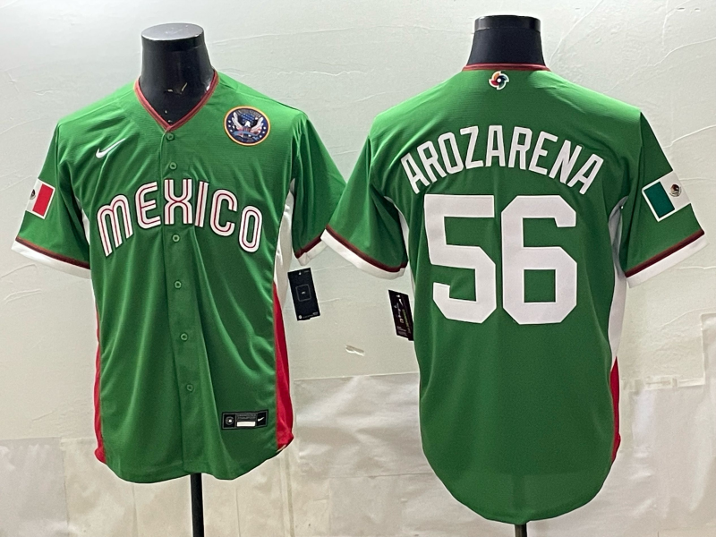 Men 2026 World Cub USA #56 Arozarena green Nike MLB Jersey 005->more jerseys->MLB Jersey